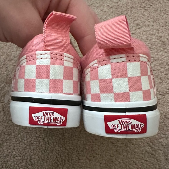 Vans little girl toddler pink checkered slip on sneakers size 5 - Picture 5 of 7